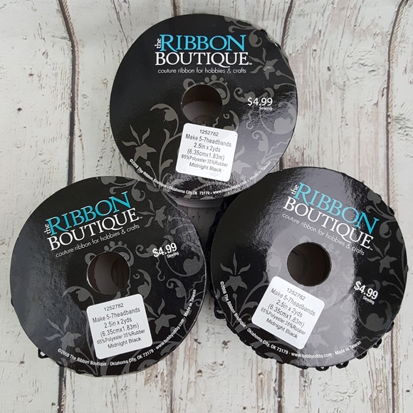 (3) Roll Stretchy Ribbon For Sewing Headbands - Picture 3 of 5